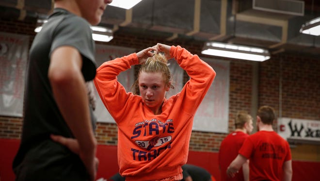 South Winneshiek junior Felicity Taylor began wrestling as a freshman, and despite the late start she has quickly climbed her way up to the upper level wrestlers in the 106-pound weight class.