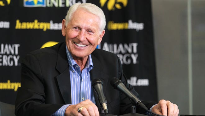 Former Iowa basketball coach Lute Olson reflects on his time in Iowa City on Sept. 19.