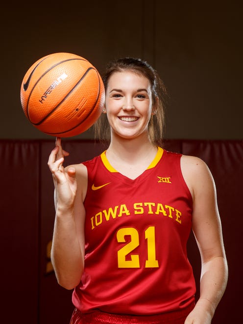 Iowa State's Bridget Carleton stands for a portrait during media day Tuesday, Oct. 10, 2017.