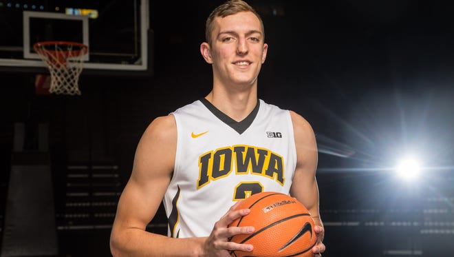 Iowa's Jack Nunge during media day at Carver Hawkeye Arena Monday, Oct. 16, 2017.