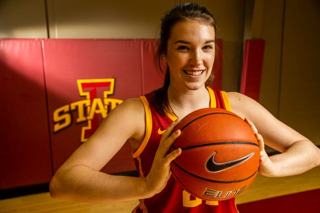 Iowa State's Bridget Carleton poses for a photo on Iowa State Women's basketball media day for the 2018-2019 season on Monday, Oct. 8, 2018, at the Sukup Basketball Complex in Ames.