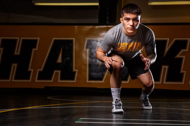 Pat Lugo stands for a portrait during Iowa wrestling media day Monday, Nov. 5, 2018.