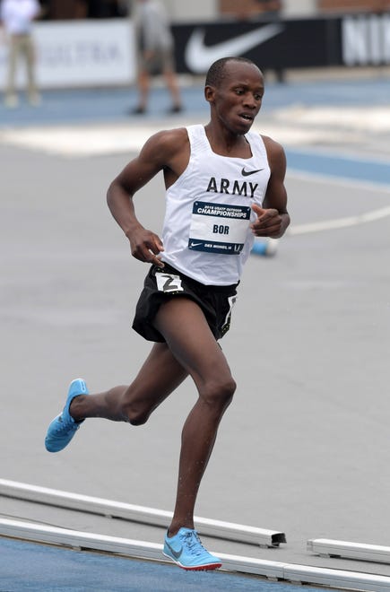 Jun 22, 2018: Hillary Bor places second in his steeplechase heat in 8:32.37 during the USA Championships at Drake Stadium.