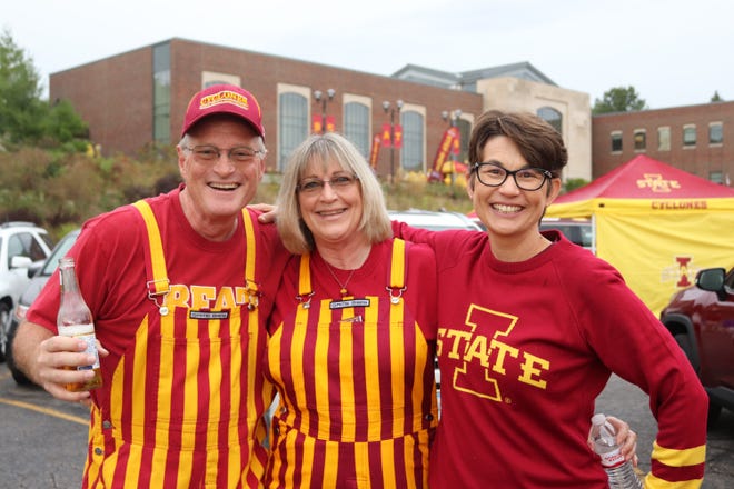 Jeff Brenner (left) Barb Brenner (middle) and Susan Wohlsdorf (right) before the Iowa State University game against the University of Iowa on Sept. 14.
Photo by Grant Tetmeyer