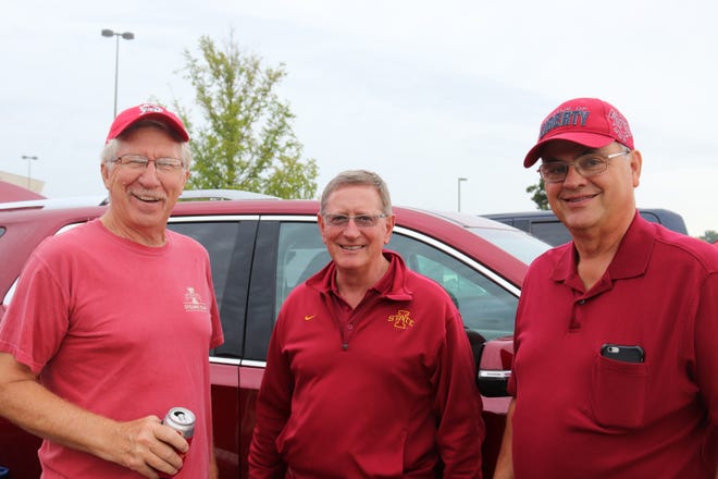 Leon Blanchet (left) Dave Coppess (middle) Ron Fish (right) before the Iowa State University game against the University of Iowa on Sept. 14.
Photo by Grant Tetmeyer