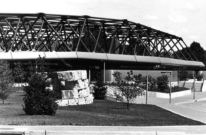 An undated image of the south east entrance is shown in this undated photo, at Carver-Hawkeye Arena in Iowa City, Iowa.