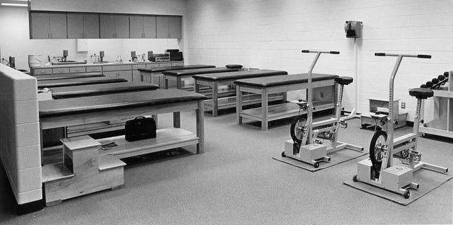A treatment room inside the new building is pictured May 4, 1983, at Carver-Hawkeye Arena in Iowa City, Iowa.
