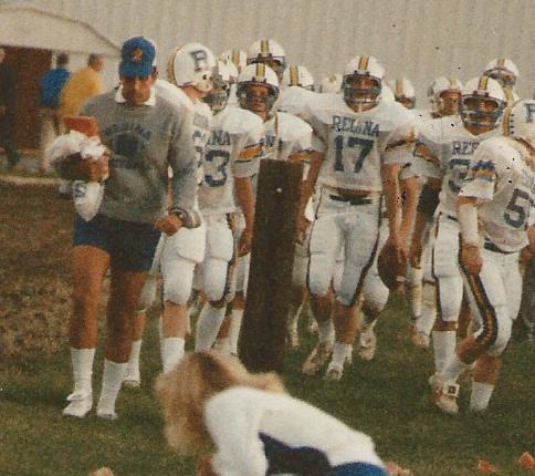 John DeMarco and his 1986 Regina Catholic Education Center football team.