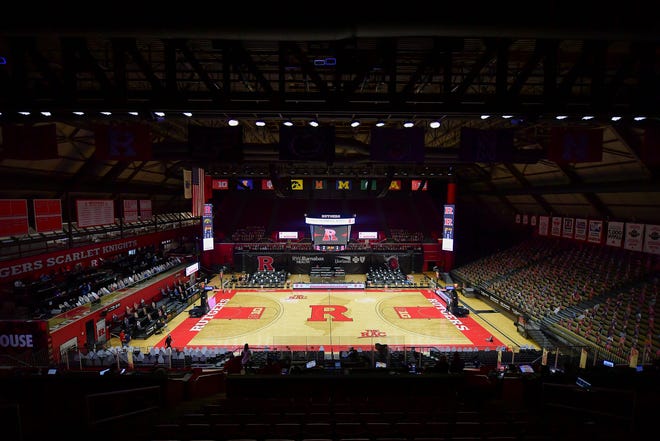 Jan 2, 2021; Piscataway, New Jersey, USA; A general view of the RAC prior to a game between the Rutgers Scarlet Knights and Iowa Hawkeyes at Rutgers Athletic Center (RAC). Mandatory Credit: Catalina Fragoso-USA TODAY Sports