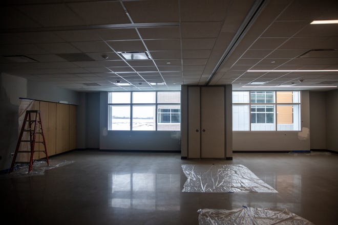 Class room construction is nearly complete inside Waukee's Northwest High School on Monday, Feb. 1, 2021, in Waukee.