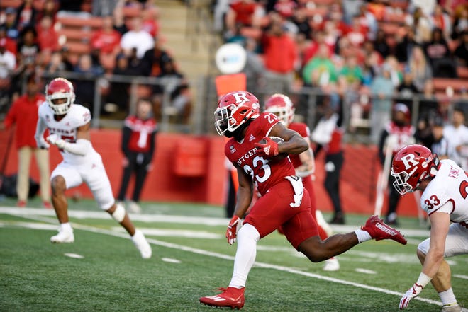 Rutgers football Scarlet-White Game at SHI Stadium on Friday, April 22, 2022. S #23 Wesley Bailey.