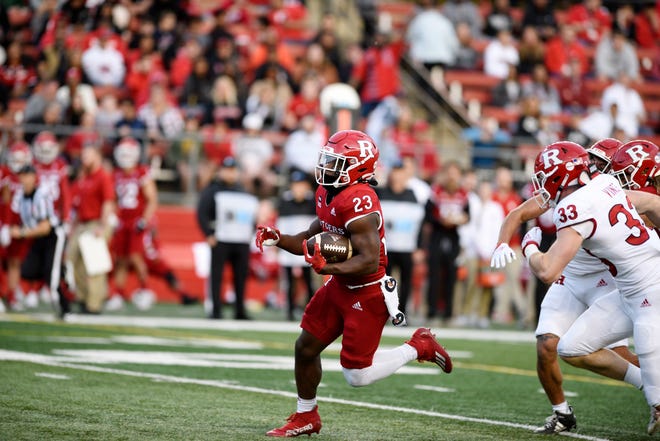 Rutgers football Scarlet-White Game at SHI Stadium on Friday, April 22, 2022. S #23 Wesley Bailey.