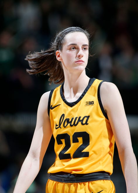 Iowa's Caitlin Clark is shown against Michigan State, Wednesday, Jan. 18, 2023, in East Lansing.